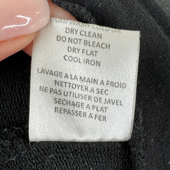 Haute Hippie LOVER Sweatshirt Black Long Sleeve Graphic Print Crewneck Size XS - Picture 10 of 10